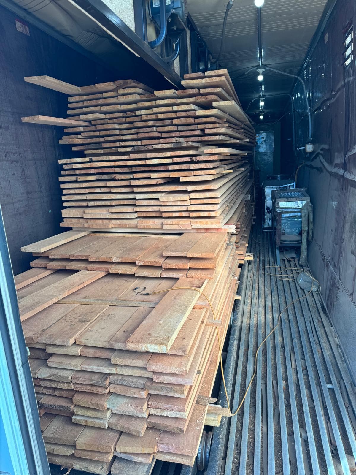 Kiln drying material from the current Fresno Forest Creations site