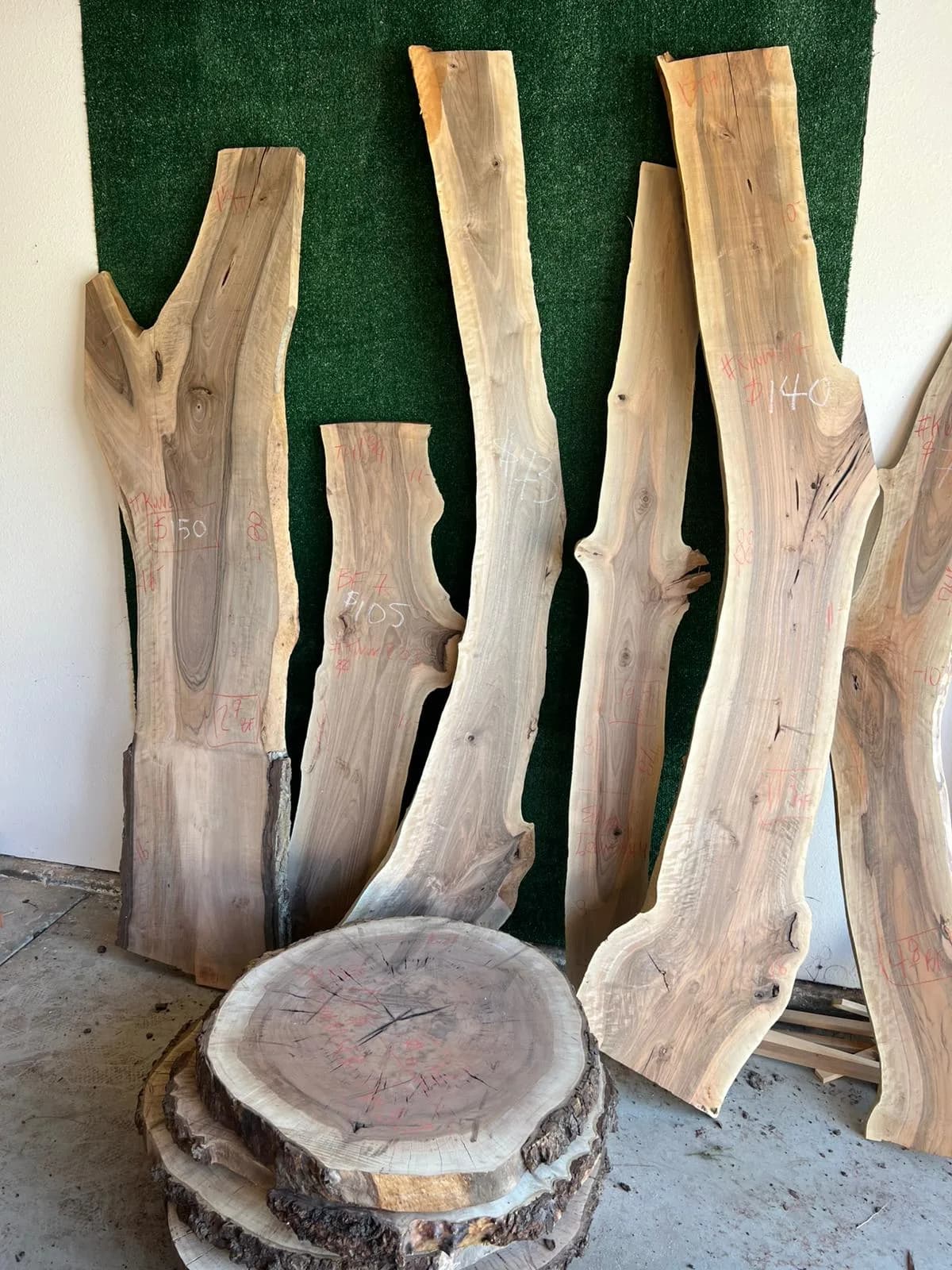 Orchard walnut slab from the current Fresno Forest Creations site